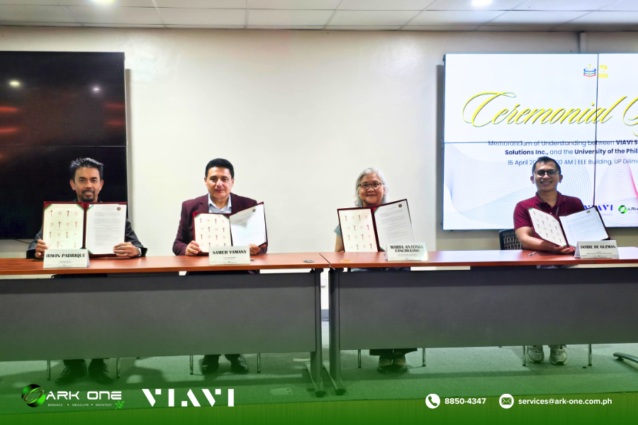 The MOU signing between VIAVI Solutions, Ark One Solutions, and UP Diliman marks a major step toward advancing telecommunications innovation.