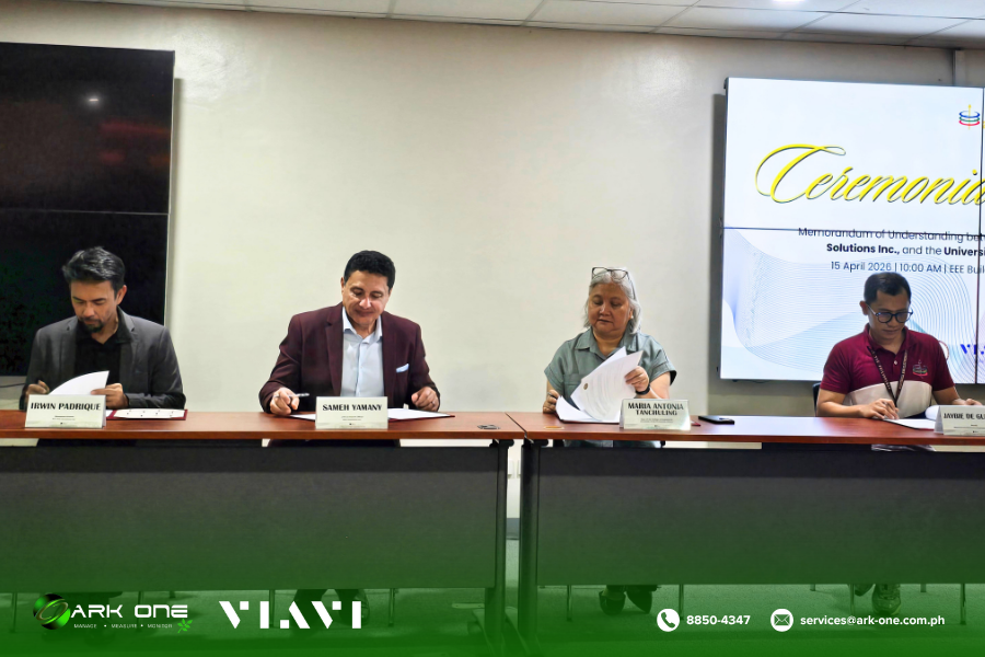 The MOU signing between VIAVI Solutions, Ark One Solutions, and UP Diliman marks a major step toward advancing telecommunications innovation.